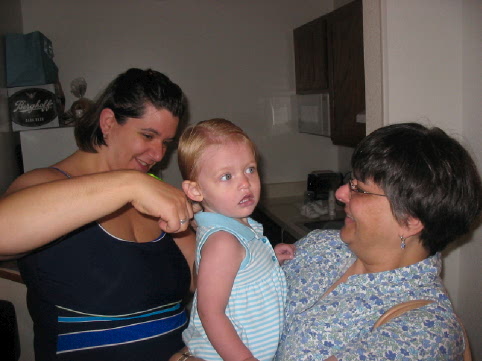 2005_09_04 B Cate and Katie haircut.jpg